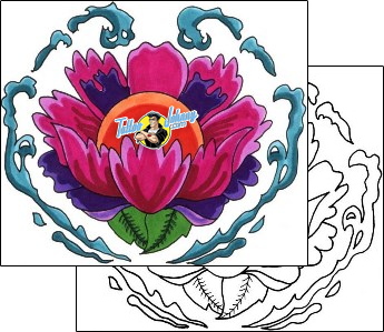 Flower Tattoo plant-life-flowers-tattoos-sunshine-s9f-00011
