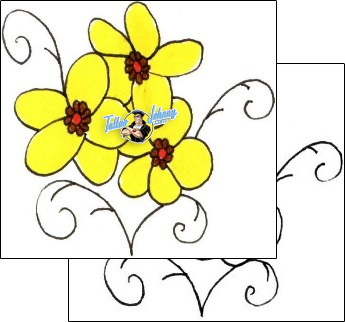 Flower Tattoo plant-life-flowers-tattoos-sunshine-s9f-00022