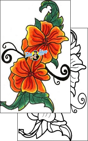 Flower Tattoo plant-life-flowers-tattoos-sunshine-s9f-00036