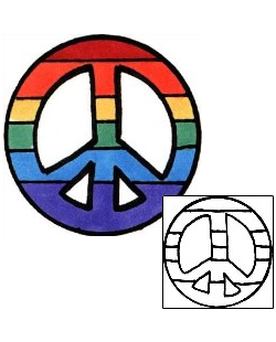 Peace Symbol Tattoo Miscellaneous tattoo | S9F-00062