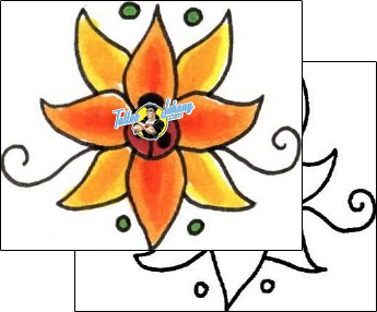 Flower Tattoo plant-life-flowers-tattoos-sunshine-s9f-00158