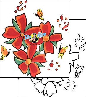 Flower Tattoo plant-life-flowers-tattoos-sunshine-s9f-00160