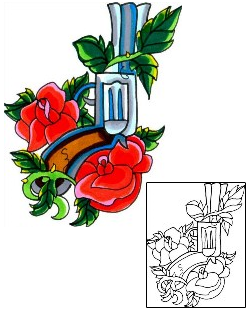 Gun Tattoo Plant Life tattoo | S9F-00199