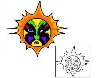 Sun Tattoo Astronomy tattoo | S9F-00212