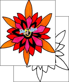 Flower Tattoo plant-life-flowers-tattoos-sunshine-s9f-00215