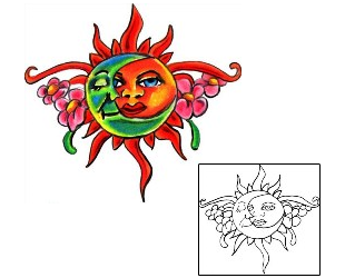 Sun Tattoo Astronomy tattoo | S9F-00229