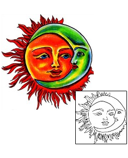 Sun Tattoo Astronomy tattoo | S9F-00235