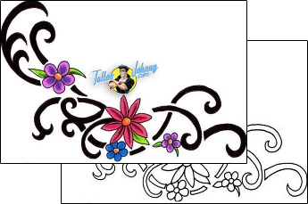 Flower Tattoo plant-life-flowers-tattoos-sunshine-s9f-00248