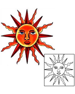 Sun Tattoo Astronomy tattoo | S9F-00256