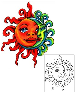 Sun Tattoo Astronomy tattoo | S9F-00280