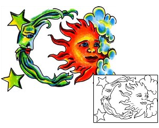 Sun Tattoo Astronomy tattoo | S9F-00287