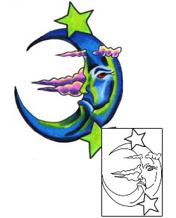 Moon Tattoo Astronomy tattoo | S9F-00306