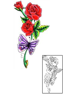 Butterfly Tattoo Plant Life tattoo | S9F-00316