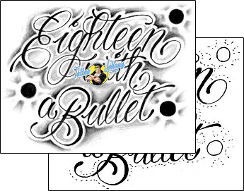 Bullet Hole Tattoo Design SAF-00001 