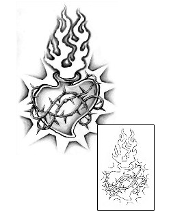 Sacred Heart Tattoo Religious & Spiritual tattoo | SAF-00099