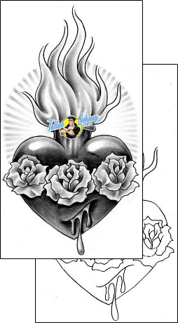 Fire – Flames Tattoo sacred-heart-tattoos-sage-oconnell-saf-00101