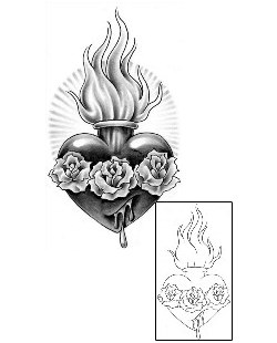Sacred Heart Tattoo Religious & Spiritual tattoo | SAF-00101