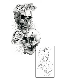 Comedy Tragedy Mask Tattoo Horror tattoo | SAF-00121