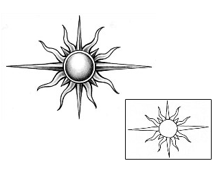 Sun Tattoo Specific Body Parts tattoo | SAF-00129