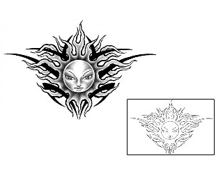 Sun Tattoo Specific Body Parts tattoo | SAF-00131