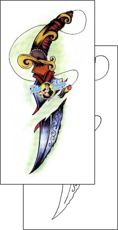 Dagger Tattoo horror-dagger-tattoos-sacred-clown-scf-00104