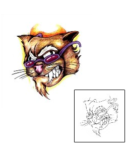 Cat Tattoo Animal tattoo | SCF-00109