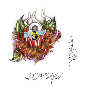 Flower Tattoo plant-life-flowers-tattoos-sacred-clown-scf-00121
