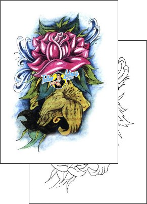 Flower Tattoo plant-life-flowers-tattoos-sacred-clown-scf-00125