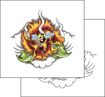 Flower Tattoo plant-life-flowers-tattoos-sacred-clown-scf-00127