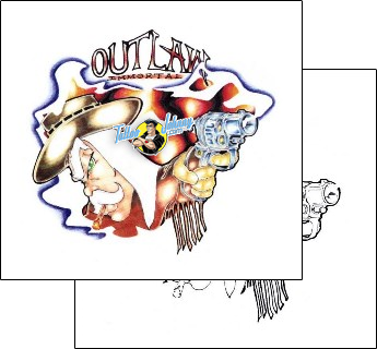 Gun Tattoo outlaw-tattoos-sacred-clown-scf-00179