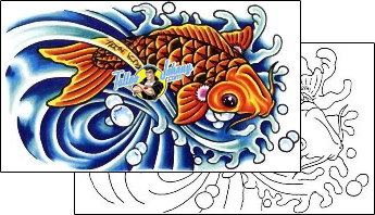 Fish Tattoo marine-life-fish-tattoos-sacred-clown-scf-00208