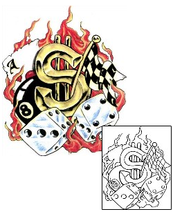 Gambling Tattoo Miscellaneous tattoo | SCF-00229