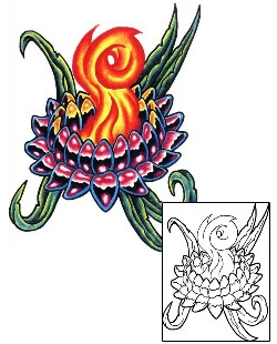 Lotus Tattoo Plant Life tattoo | SCF-00232