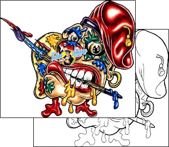 Clown Tattoo fantasy-clown-tattoos-sacred-clown-scf-00237