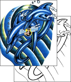 Dolphin Tattoo marine-life-sea-creature-tattoos-sacred-clown-scf-00246
