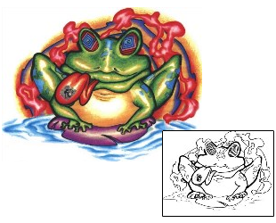 Frog Tattoo Reptiles & Amphibians tattoo | SCF-00268