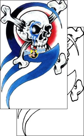 Skull Tattoo horror-skull-tattoos-sacred-clown-scf-00275