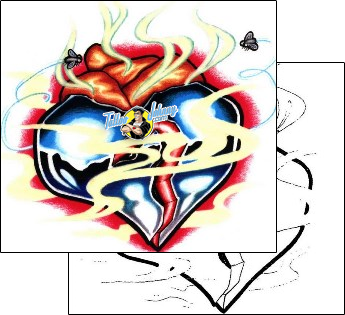 Heart Tattoo for-women-heart-tattoos-sacred-clown-scf-00278