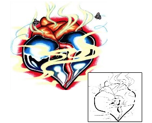 Broken Heart Tattoo For Women tattoo | SCF-00278