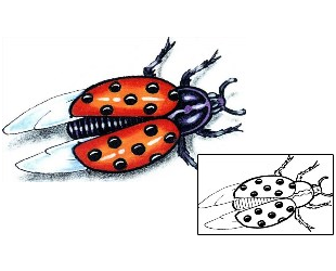 Ladybug Tattoo Insects tattoo | SCF-00284