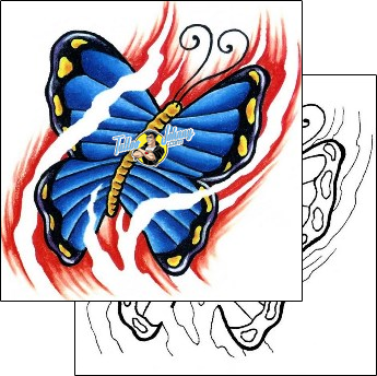 Butterfly Tattoo insects-butterfly-tattoos-sacred-clown-scf-00286