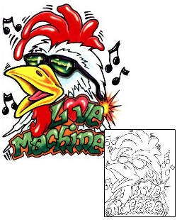 Rooster Tattoo Love Machine Tattoo