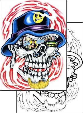 Skull Tattoo horror-skull-tattoos-sacred-clown-scf-00312
