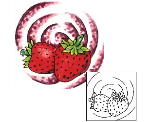 Strawberry Tattoo For Women tattoo | SCF-00334