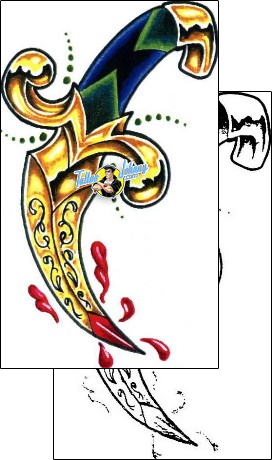 Dagger Tattoo horror-dagger-tattoos-sacred-clown-scf-00347