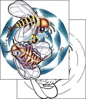 Insect Tattoo wasp-tattoos-sacred-clown-scf-00418