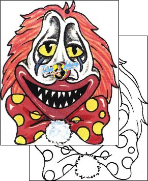 Evil Tattoo clown-tattoos-sacred-clown-scf-00429