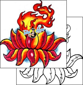 Fire – Flames Tattoo miscellaneous-fire-tattoos-sacred-clown-scf-00431
