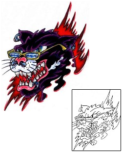 Cat Tattoo Animal tattoo | SCF-00432