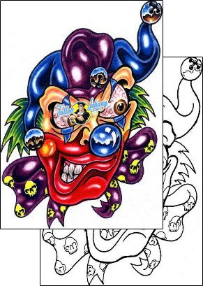 Evil Tattoo clown-tattoos-sacred-clown-scf-00434